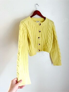 Emory Park Chunky Yellow Cardigan